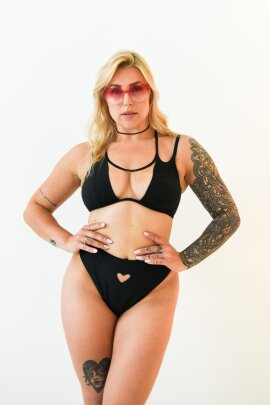 Pole Addict Haut Goddess Noir M/L Goddess (vollere...