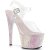 Pleaser Sandales ADORE-708LG Transparent Argent Multi Paillettes EU-37/US-7