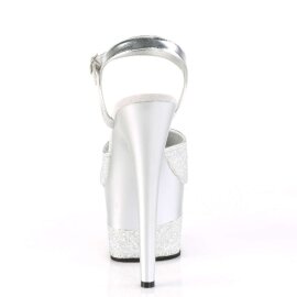 Pleaser Sandales ADORE-709-2G Argent Multi Paillettes EU-38/US-8