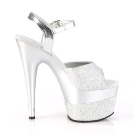 Pleaser Sandales ADORE-709-2G Argent Multi Paillettes EU-38/US-8