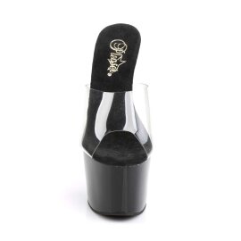 Pleaser Mules ADORE-701 Transparent Noir EU-39/US-9