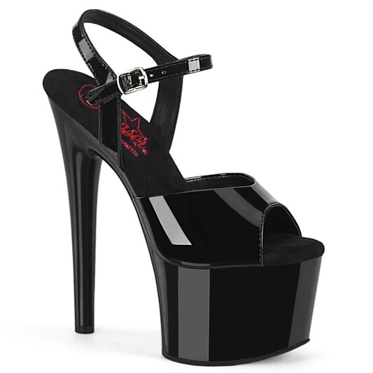 Pleaser PASSION-709 Sandales à plateforme Vernis Noir EU-38/US-8