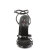 Devious DOMINA-108 Sandales Revêtement laqué Noir EU-38 / US-8
