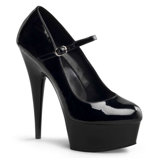Pleaser Sandales DELIGHT-687 Noir EU-42/US-12
