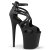 Pleaser FLAMINGO-877 Sandales à plateforme Transparent Noir EU-40 / US-10