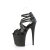 Pleaser FLAMINGO-877 Sandales à plateforme Transparent Noir EU-40 / US-10