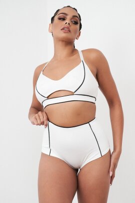 Lunalae Short taille haute Missy Blanc Occasion