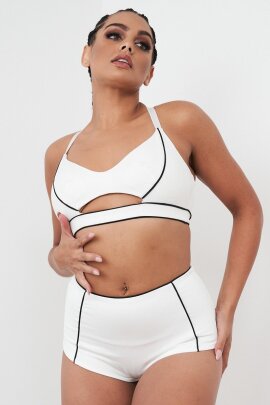 Lunalae Short taille haute Missy Blanc Occasion