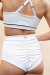 Lunalae Short taille haute Missy Blanc Occasion