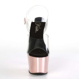 Pleaser Sandales ADORE-708 Transparent Or Rose Chrome EU-36/US-6