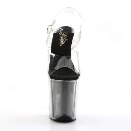 Pleaser Sandales FLAMINGO-808G Transparent Noir EU-42/US-12