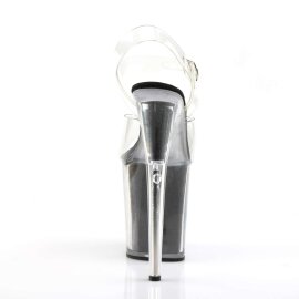 Pleaser Sandales FLAMINGO-808G Transparent Noir EU-42/US-12