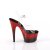 Pleaser ADORE-708SS Sandales à plateforme Paillettes Transparent Rouge EU-42/US-12