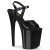 Pleaser FLAMINGO-809GP Sandales à plateforme Revêtement laqué Paillettes Noir EU-43 / US-13