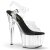 Pleaser Sandales ADORE-708 Transparent Noir EU-37/US-7