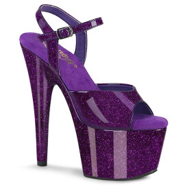 Pleaser ADORE-709GP Sandales à plateforme Revêtement laqué Paillettes Lilas foncé EU-42 / US-12