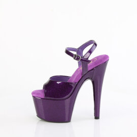 Pleaser ADORE-709GP Sandales à plateforme Revêtement laqué Paillettes Lilas foncé EU-42 / US-12