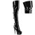 Pleaser DELIGHT-3018 Cuissardes à plateforme Revêtement laqué Noir EU-37 / US-7