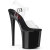 Pleaser NAUGHTY-808 Sandales à plateforme Transparent Noir EU-39 / US-9