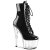 Pleaser ADORE-1020 Bottines à plateforme Revêtement laqué Transparent Noir EU-44 / US-14