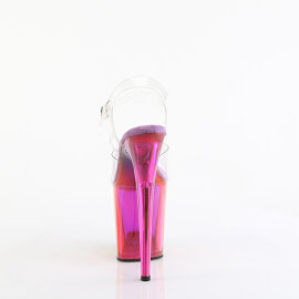 Pleaser FLAMINGO-808RMT Sandales à plateforme Transparent Multicolore fumé EU-37 / US-7