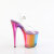 Pleaser FLAMINGO-808RMT Sandales à plateforme Transparent Multicolore fumé EU-37 / US-7
