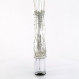 Pleaser FLAMINGO-1018C-2RS Bottines à plateforme Transparent Strass EU-41 / US-11