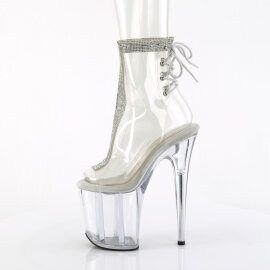 Pleaser FLAMINGO-1018C-2RS Bottines à plateforme Transparent Strass EU-41 / US-11
