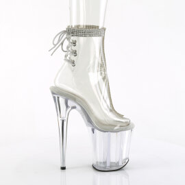Pleaser FLAMINGO-1018C-2RS Bottines à plateforme Transparent Strass EU-41 / US-11