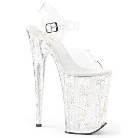 Pleaser Sandales INFINITY-908MG Transparent Argent...