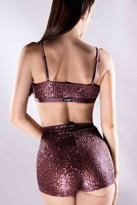 Polerina Bike Shorts Sequins Bordeaux