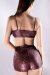Polerina Bike Shorts Sequins Bordeaux XS