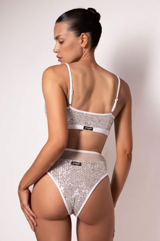 Polerina Short Nixa Sequins Argent