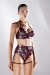 Polerina Haut Bikini Velvet Bordeaux/Argent XL