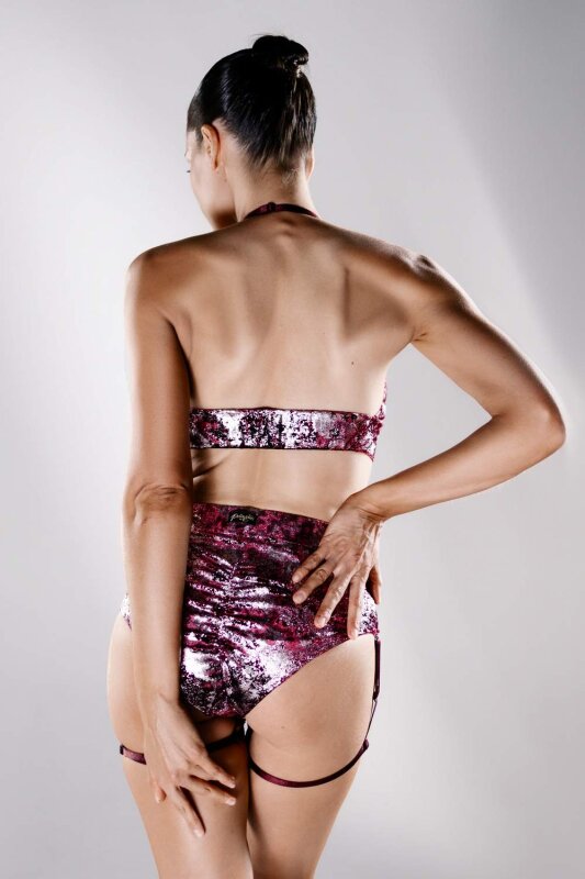 Polerina Short Bikini Velvet Bordeaux/Argent XS