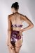 Polerina Short Bikini Velvet Bordeaux/Argent M