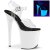 Pleaser Sandales FLAMINGO-808UV Transparent Néon Blanc EU-36/US-6