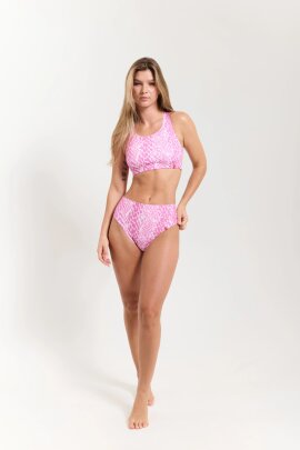 Pole Addict Short High Leg Pink Snake