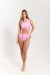 Pole Addict Short High Leg Pink Snake