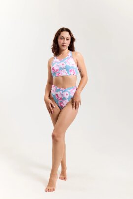 Pole Addict Short High Leg Pink Peonies