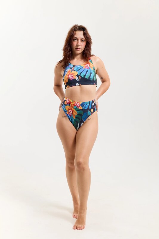 Pole Addict Short High Leg Exotic Flowers L