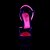 Pleaser Sandales KISS-209TT Noir Néon-Rose EU-41/US-11