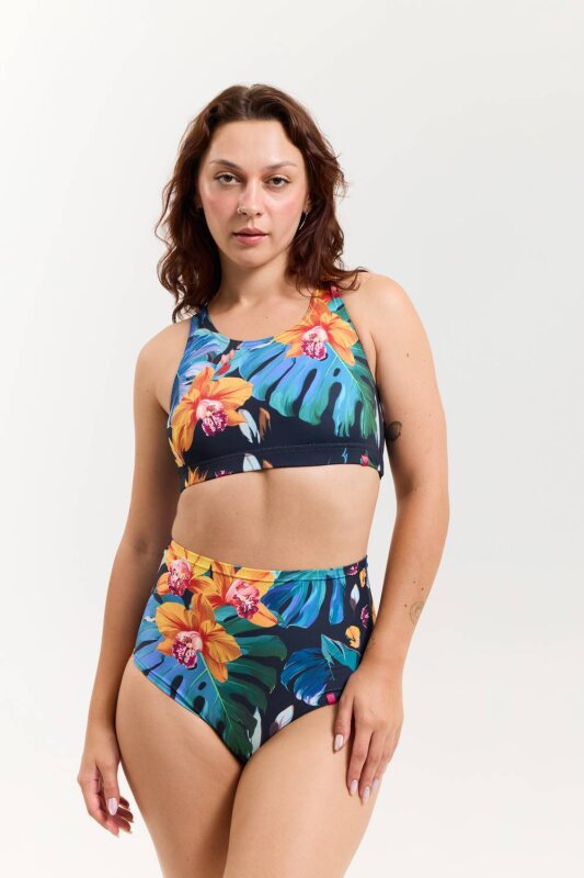 Pole Addict Short High Waist Exotic Flowers