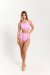 Pole Addict Haut Open Back Pink Snake