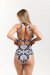 Pole Addict Haut Open Back Black White Snake