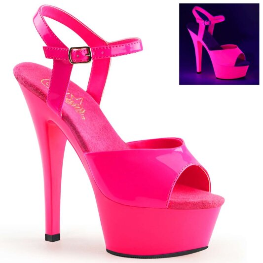 Pleaser Sandales KISS-209UV Néon-Rose EU-40/US-10