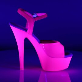 Pleaser Sandales KISS-209UV Néon-Rose EU-41/US-11
