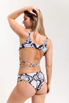 Pole Addict Short Capri Black White Snake