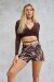 Lunalae Short High Waist Gianna Mesh Zebra S