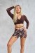Lunalae Short High Waist Gianna Mesh Zebra S